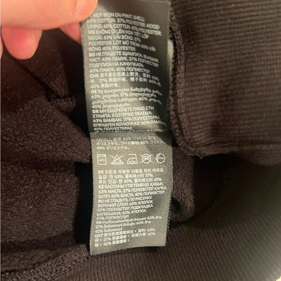 H&M NASA Black Hoodie | Blue and Red Logo | Size L | Great Condition | Frayed - Picture 6 of 12